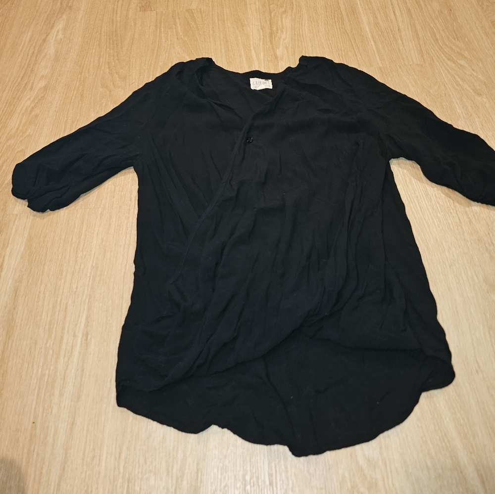 La Hearts Black Blouse